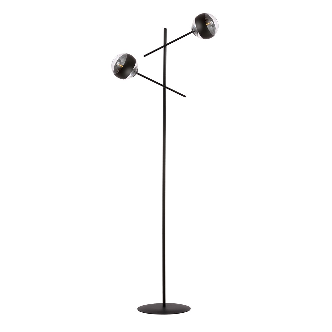 Emibig Podna lampa LINEAR 230V 10W MAX LED E14 Čelik/ Staklo Crna