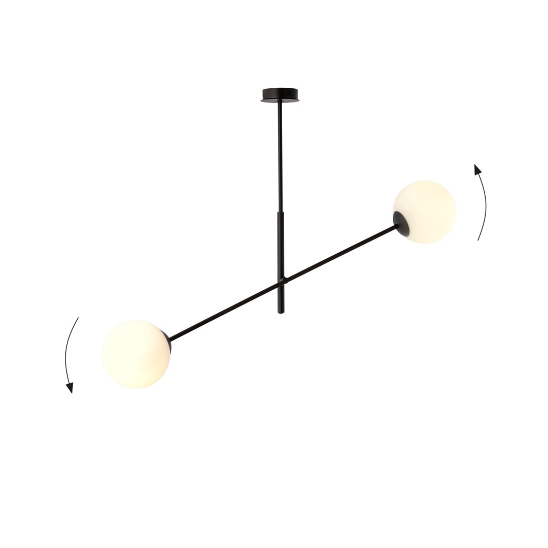 Emibig Visilica LINEAR 230V 10W MAX LED E14 Čelik/ Staklo Crna