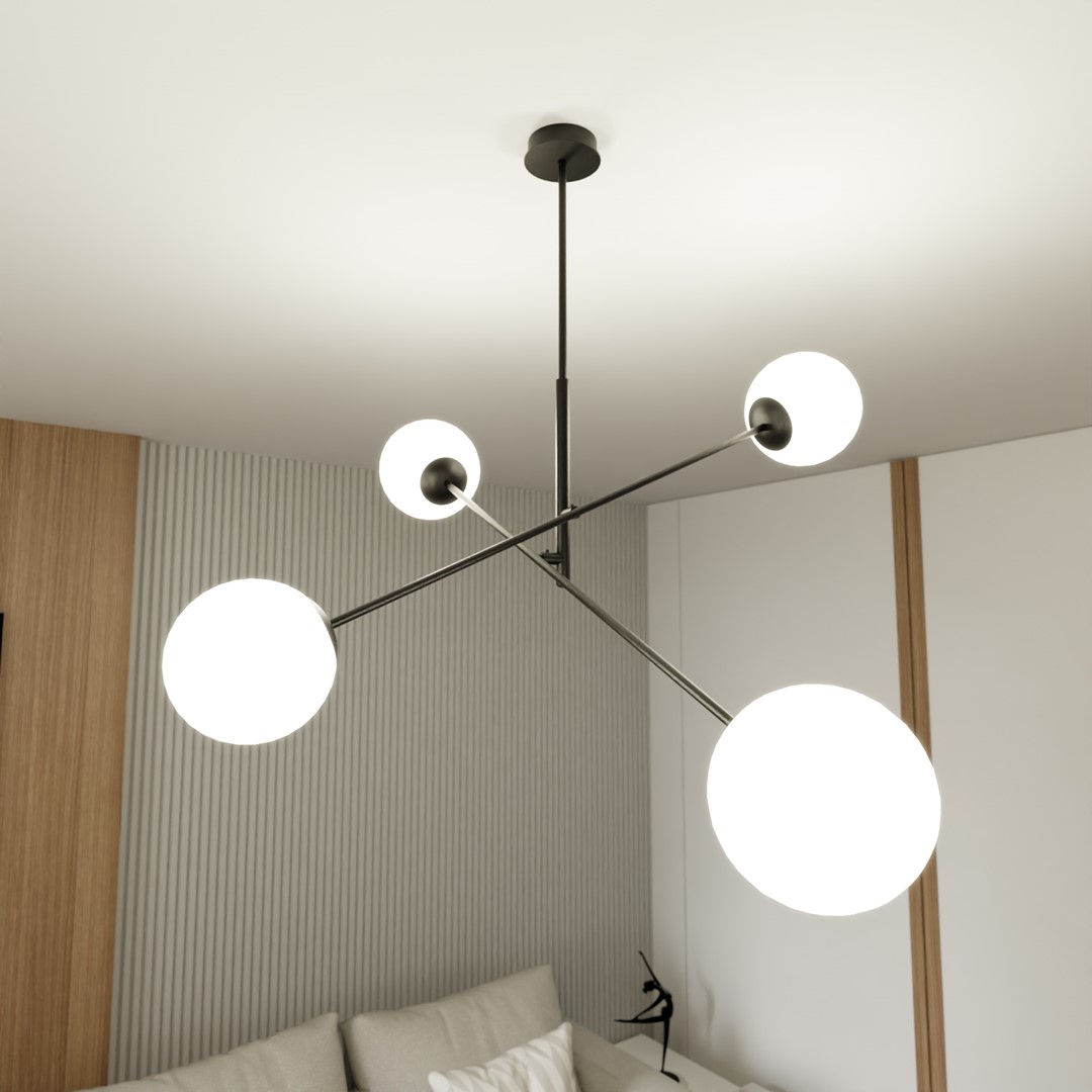 Emibig Visilica LINEAR 230V 10W MAX LED E14 Čelik/ Staklo Crna