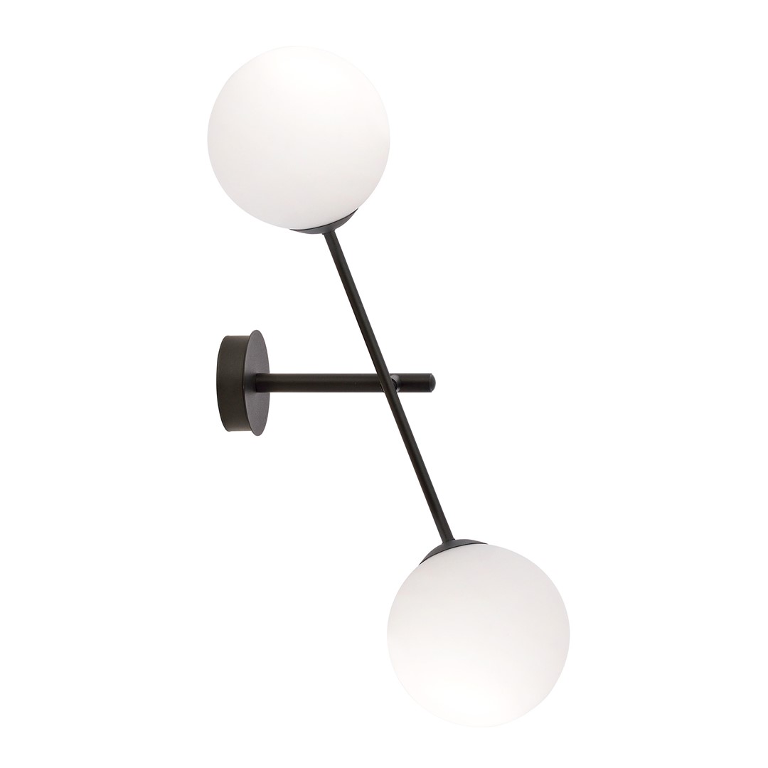Emibig Zidna lampa LINEAR 230V 10W MAX LED E14 Čelik/ Staklo Crna
