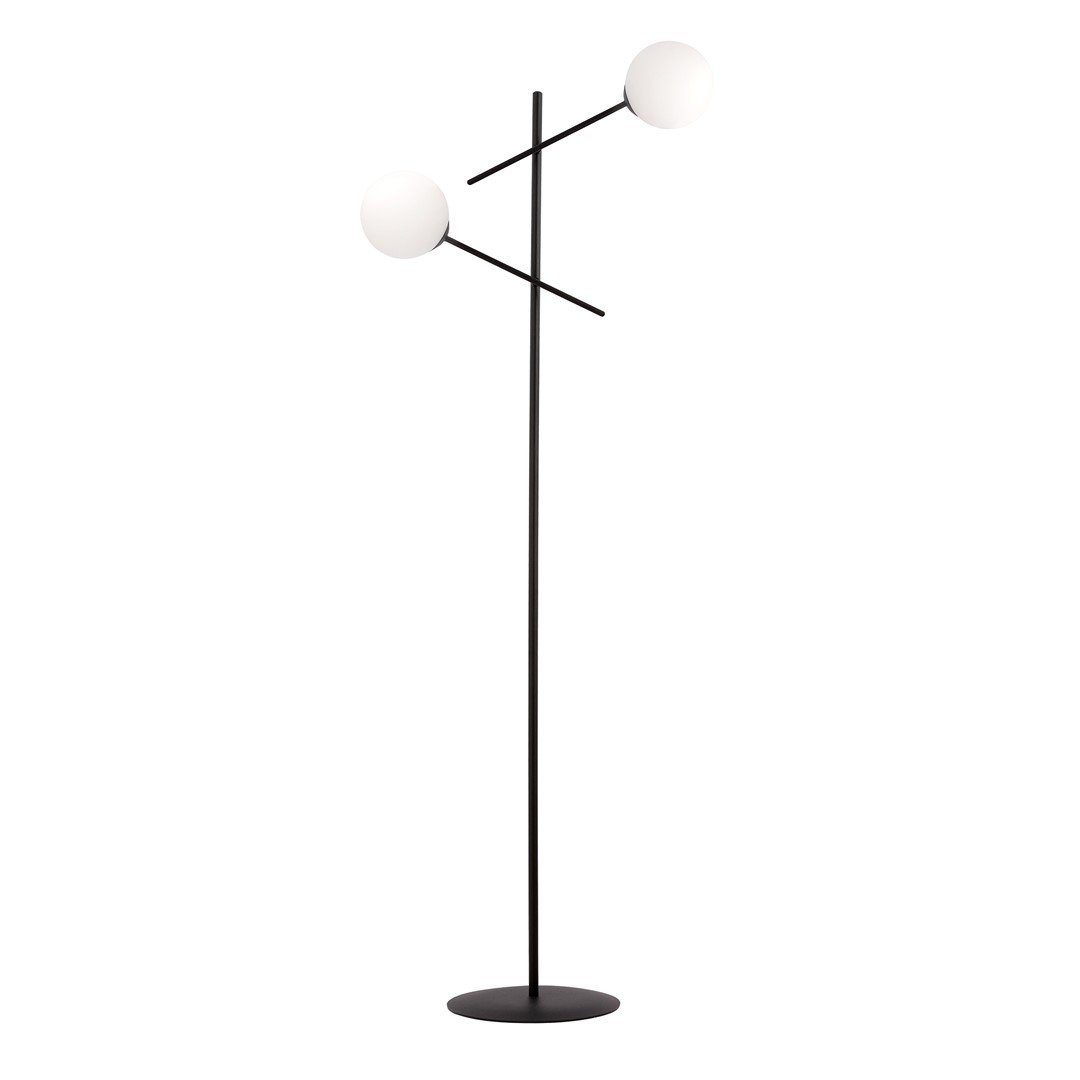 Emibig Podna lampa LINEAR 230V 10W MAX LED E14 Čelik/ Staklo Crna
