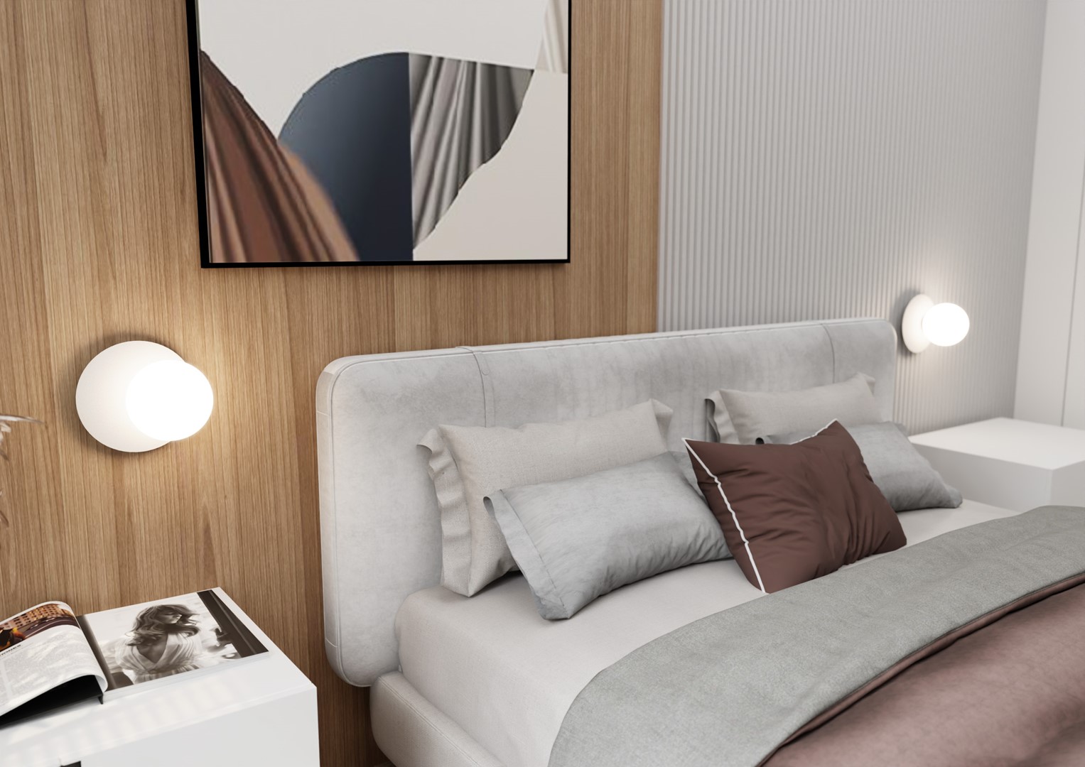 Emibig Zidna lampa OSLO 230V 10W MAX LED E14 Čelik/ Staklo Bijela