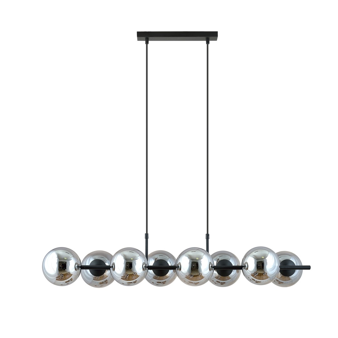 Emibig Visilica RORY 230V 10W MAX LED E14 Čelik/ Staklo Crna