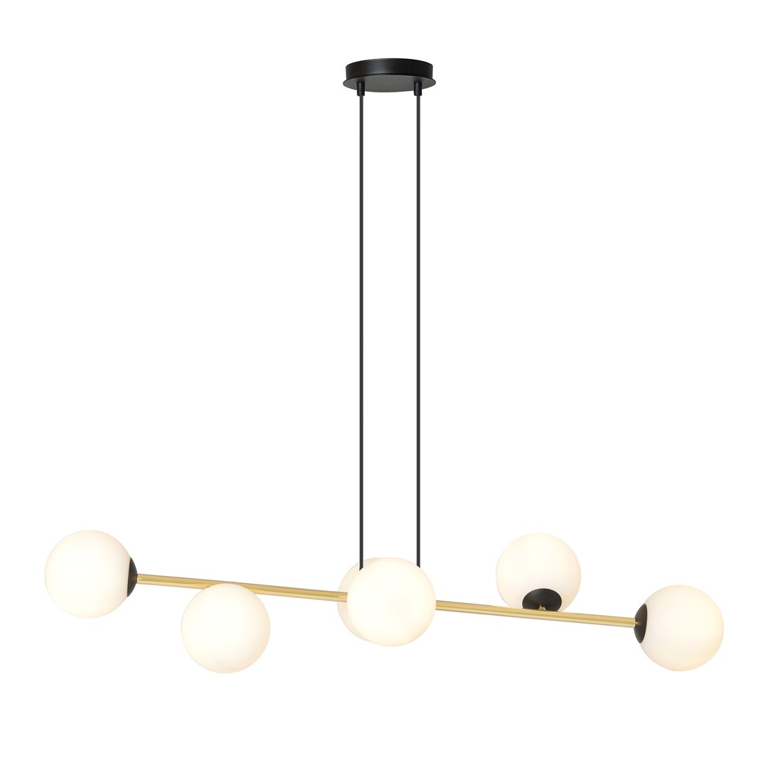 Emibig Visilica GRAVITY 230V 10W MAX LED E14 Čelik/ Staklo Crna/ Zlatna