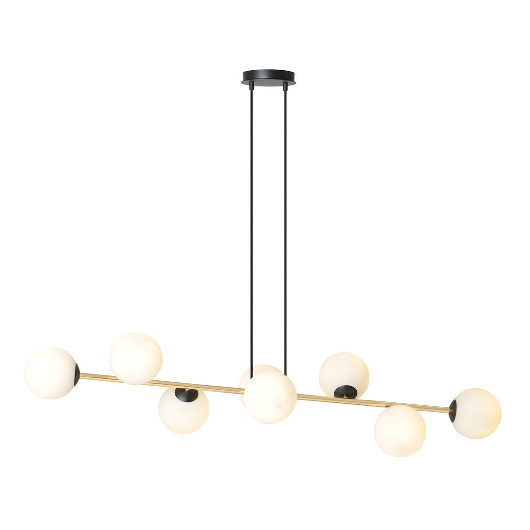 Emibig Visilica GRAVITY 230V 10W MAX LED E14 Čelik/ Staklo Crna/ Zlatna