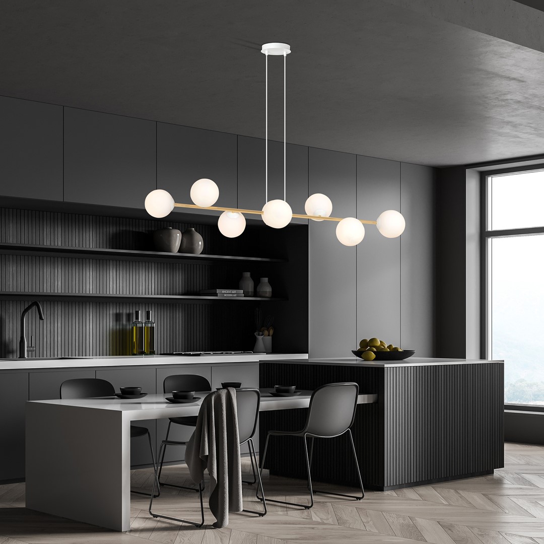 Emibig Visilica GRAVITY 230V 10W MAX LED E14 Čelik/ Staklo Bijela/ Zlatna