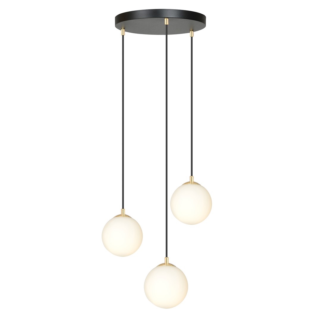 Emibig Visilica ROYAL 230V 10W MAX LED E14 Čelik/ Staklo Crna/ Zlatna