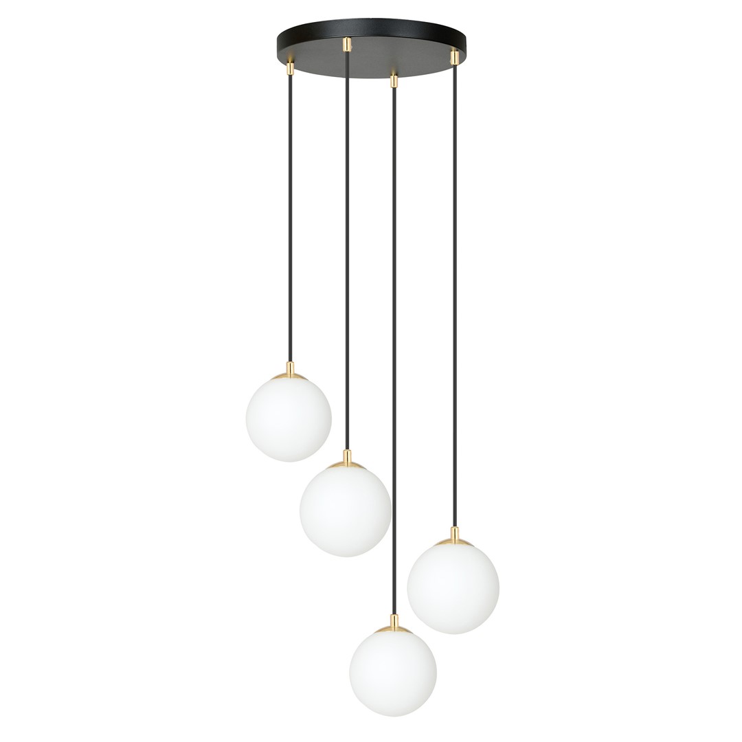 Emibig Visilica ROYAL 230V 10W MAX LED E14 Čelik/ Staklo Crna/ Zlatna