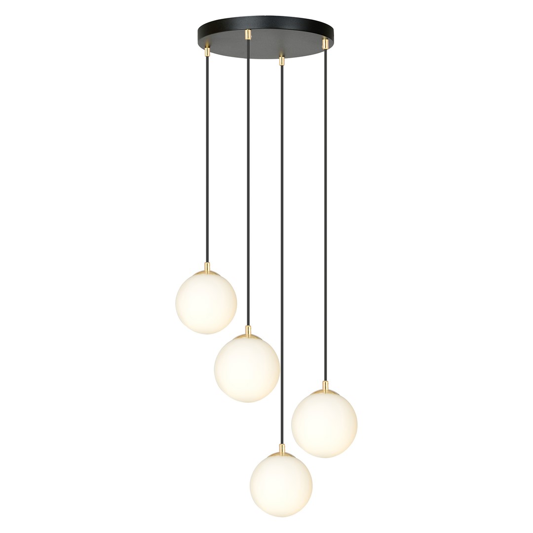 Emibig Visilica ROYAL 230V 10W MAX LED E14 Čelik/ Staklo Crna/ Zlatna