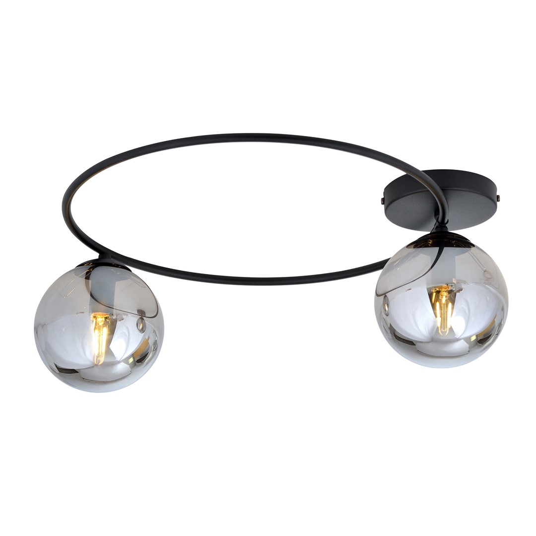 Emibig Stropna svjetiljka SOPRA 230V 10W MAX LED E14 Čelik/ Staklo Crna