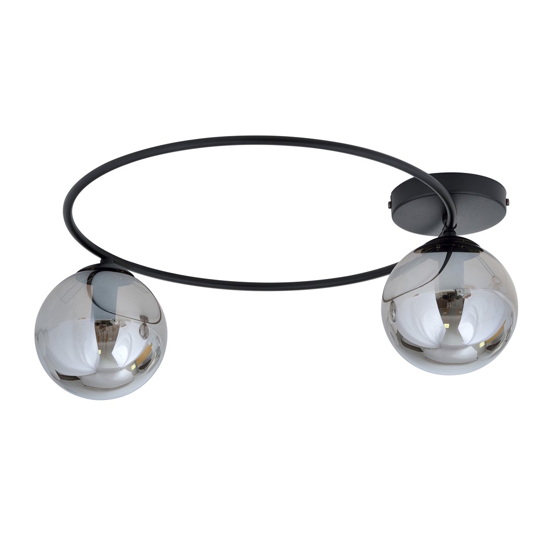 Emibig Stropna svjetiljka SOPRA 230V 10W MAX LED E14 Čelik/ Staklo Crna