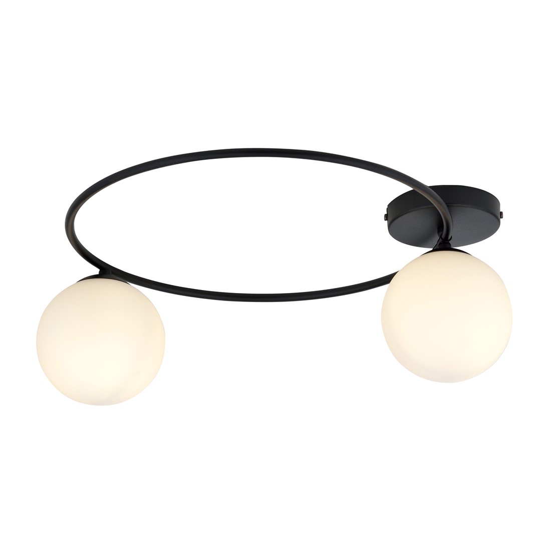 Emibig Stropna svjetiljka SOPRA 230V 10W MAX LED E14 Čelik/ Staklo Crna