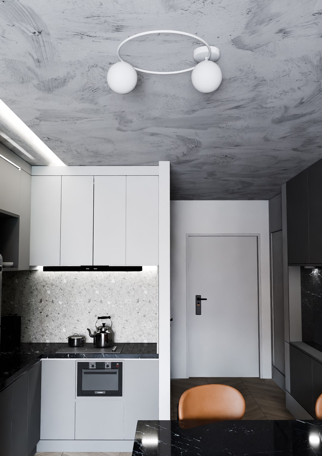 Emibig Stropna svjetiljka SOPRA 230V 10W MAX LED E14 Čelik/ Staklo Bijela