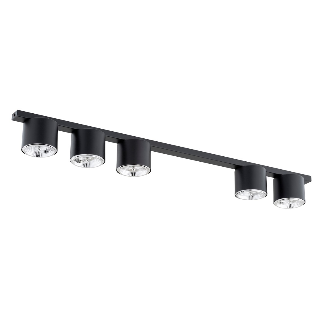 Emibig Stropna svjetiljka NANO 230V 12W MAX LED GU10 AR 111 Čelik Crna