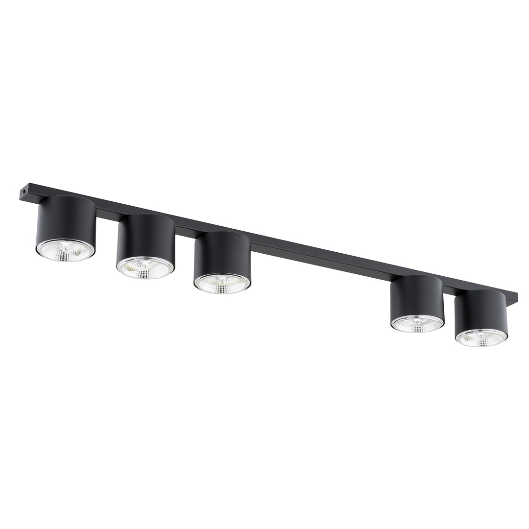 Emibig Stropna svjetiljka NANO 230V 12W MAX LED GU10 AR 111 Čelik Crna