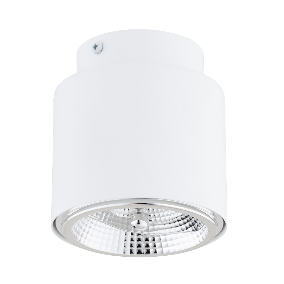 Emibig Stropna svjetiljka NANO 230V 12W MAX LED GU10 AR 111 Čelik Bijela