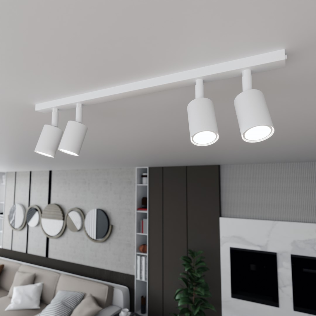 Emibig Stropna svjetiljka FLASH 230V 8W MAX LED GU10 Čelik Crna