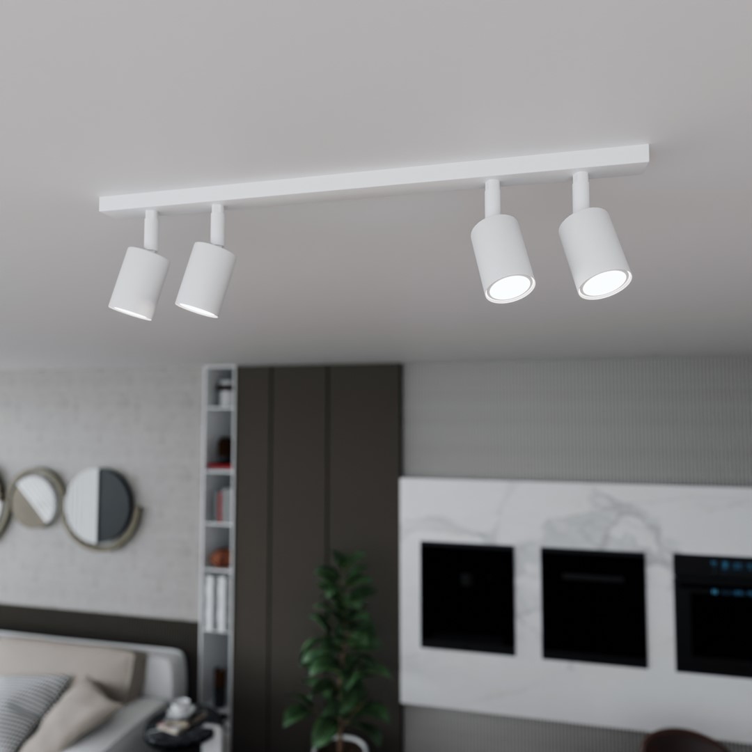 Emibig Stropna svjetiljka FLASH 230V 8W MAX LED GU10 Čelik Crna