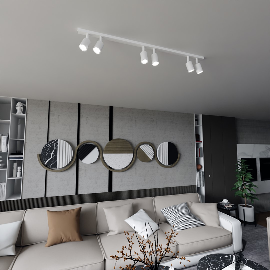 Emibig Stropna svjetiljka FLASH 230V 8W MAX LED GU10 Čelik Crna