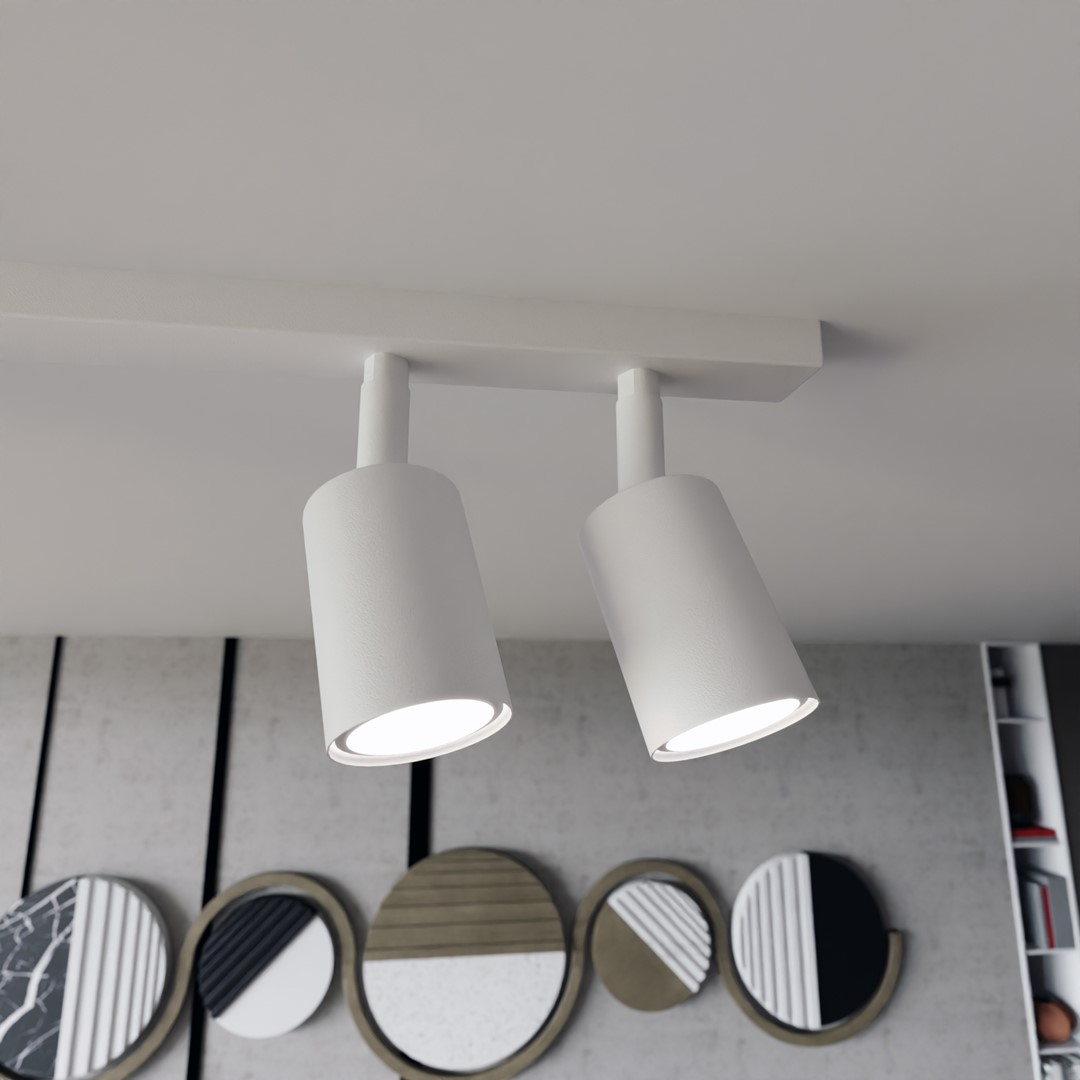 Emibig Stropna svjetiljka FLASH 230V 8W MAX LED GU10 Čelik Crna
