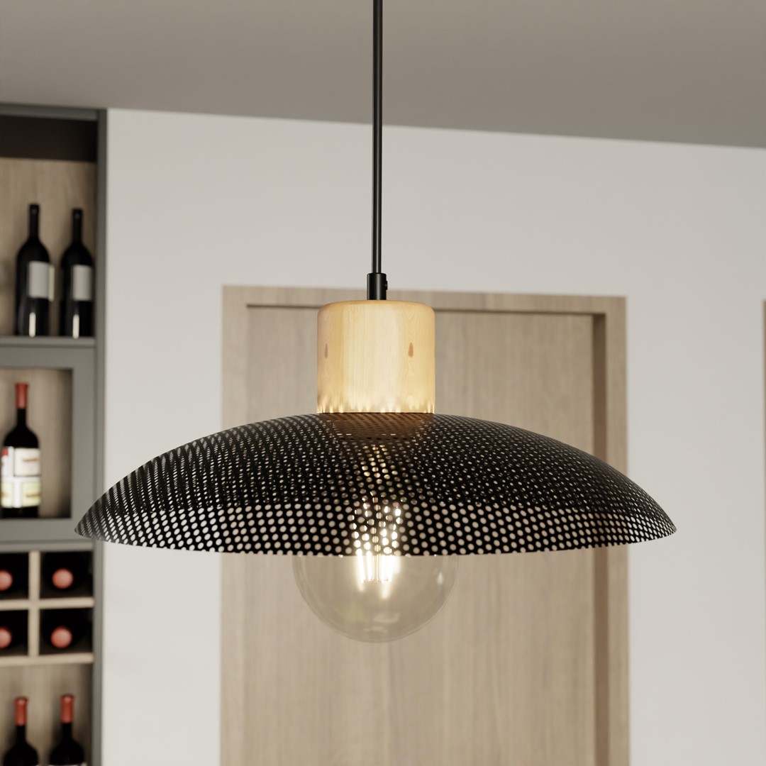 Emibig Luster KOBE 230V 15W MAX LED E27 Čelik Crna