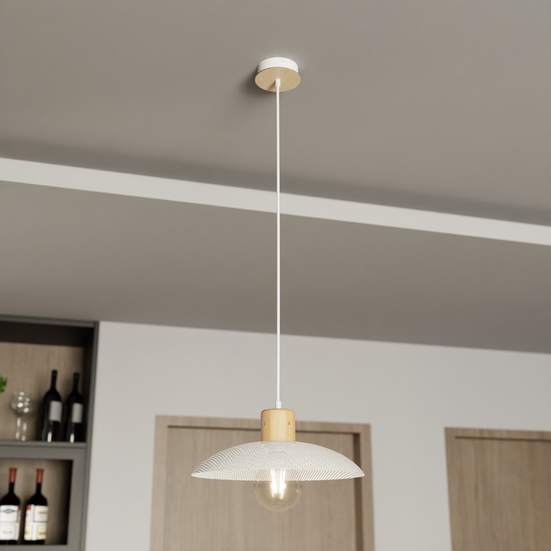 Emibig Luster KOBE 230V 15W MAX LED E27 Čelik Bijela