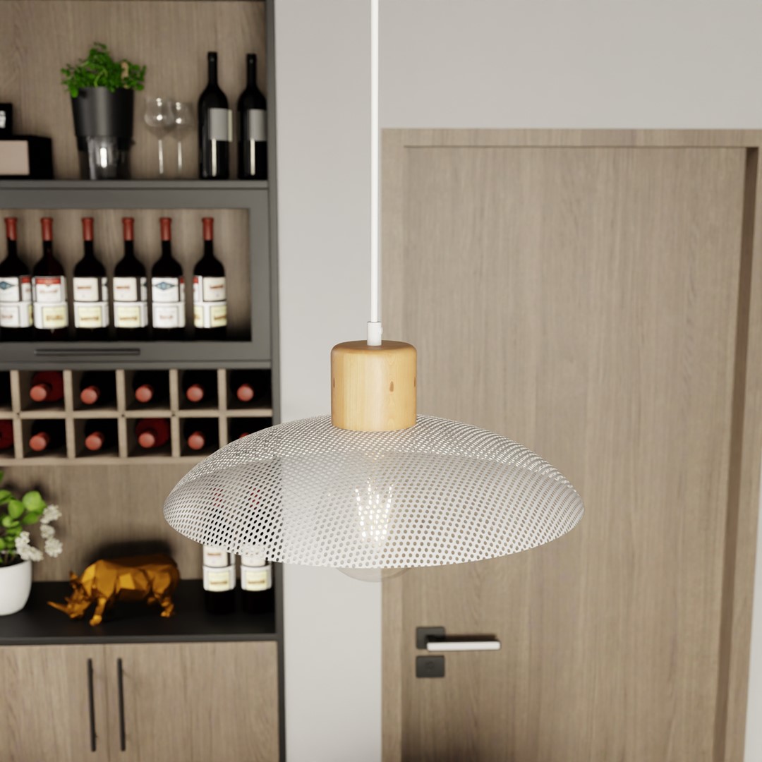 Emibig Luster KOBE 230V 15W MAX LED E27 Čelik Bijela