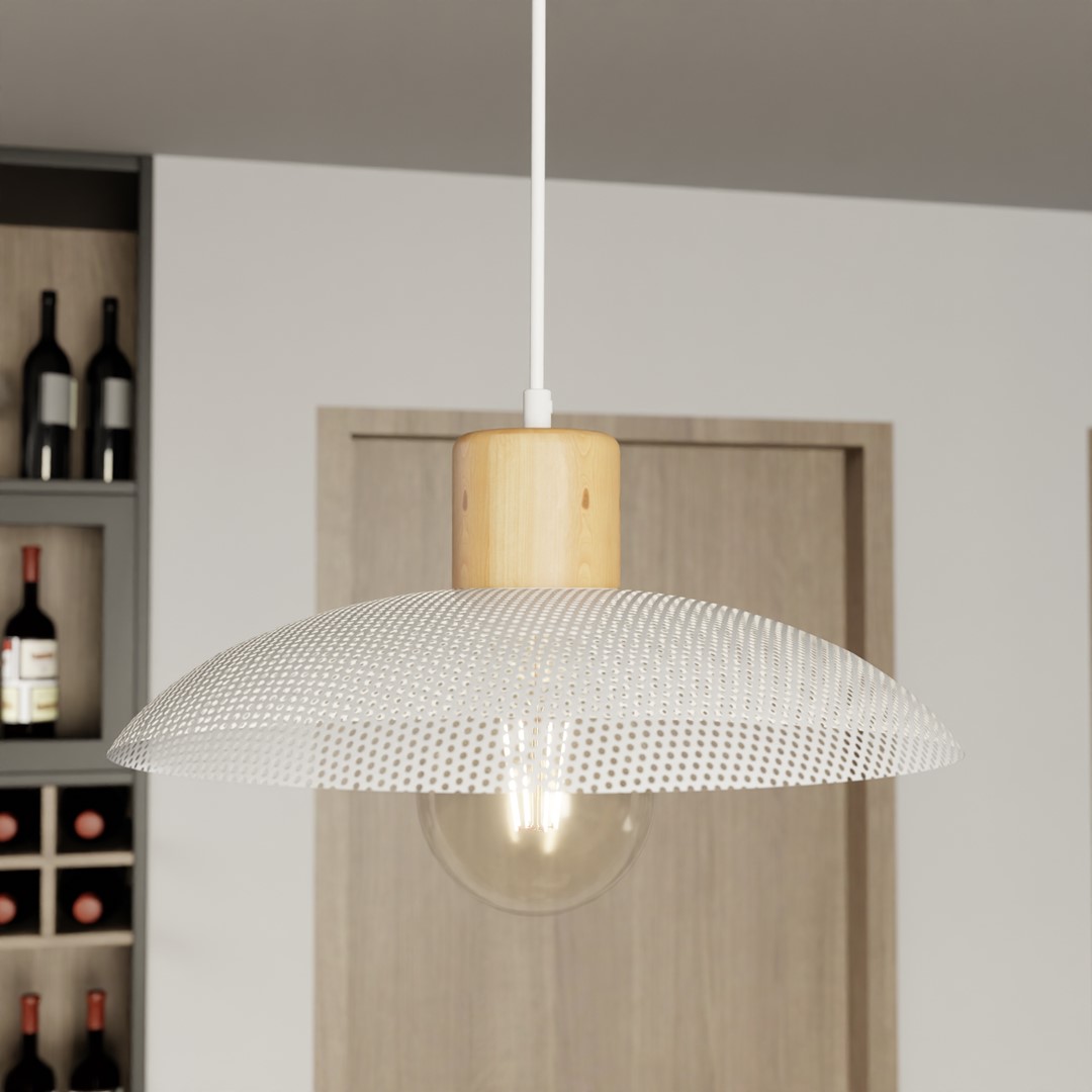 Emibig Luster KOBE 230V 15W MAX LED E27 Čelik Bijela