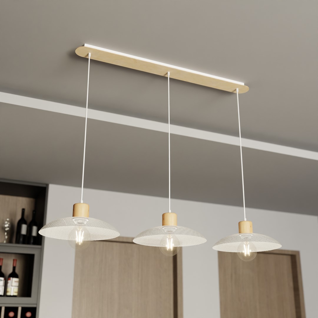 Emibig Luster KOBE 230V 15W MAX LED E27 Čelik Bijela