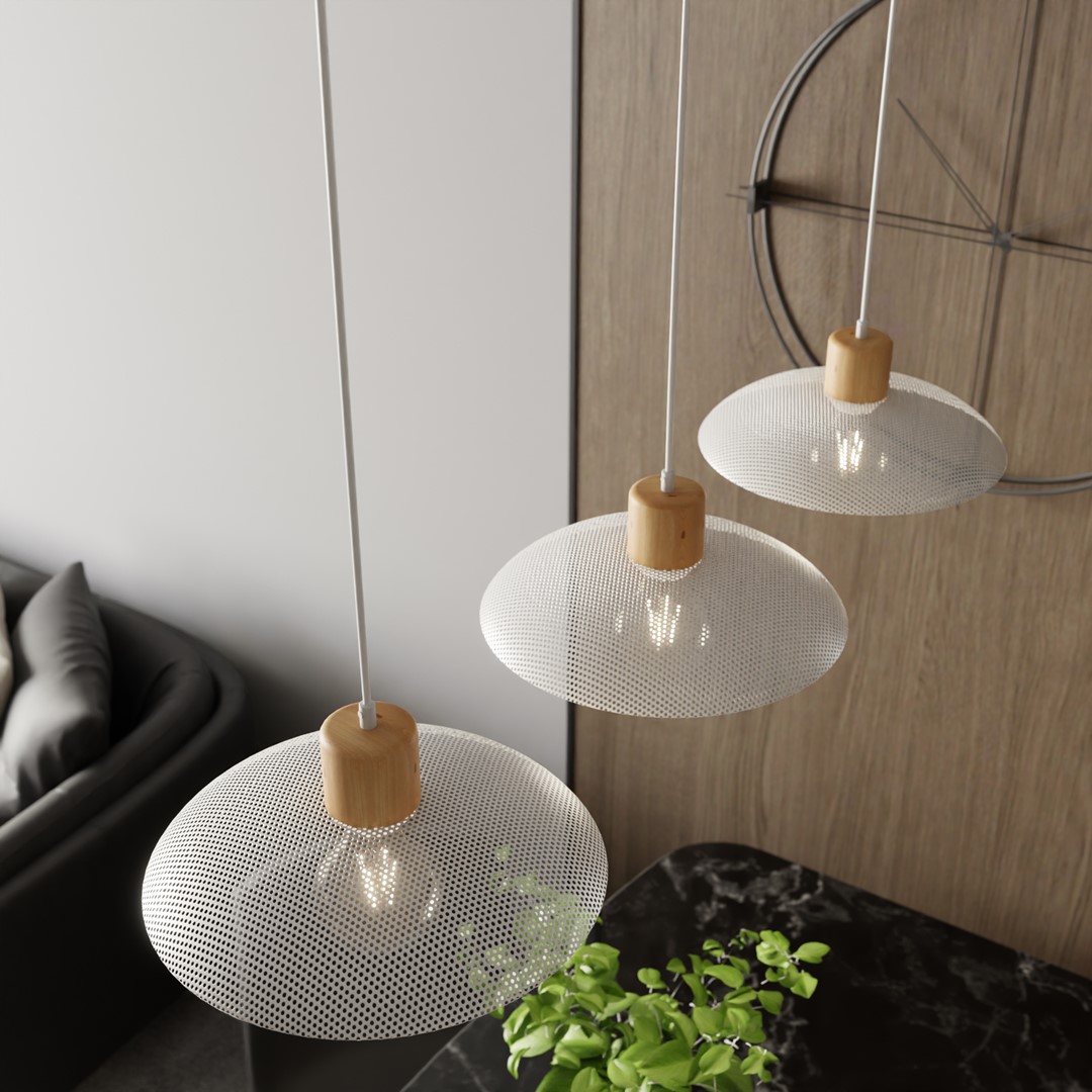 Emibig Luster KOBE 230V 15W MAX LED E27 Čelik Bijela