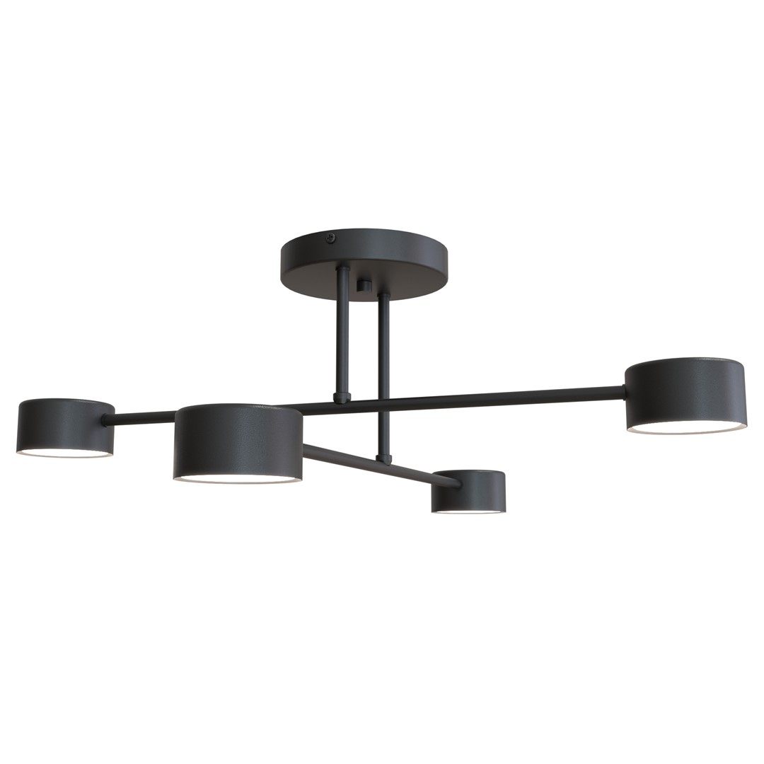 Emibig Stropna svjetiljka HALO 230V 10W MAX LED GX53 Čelik Crna