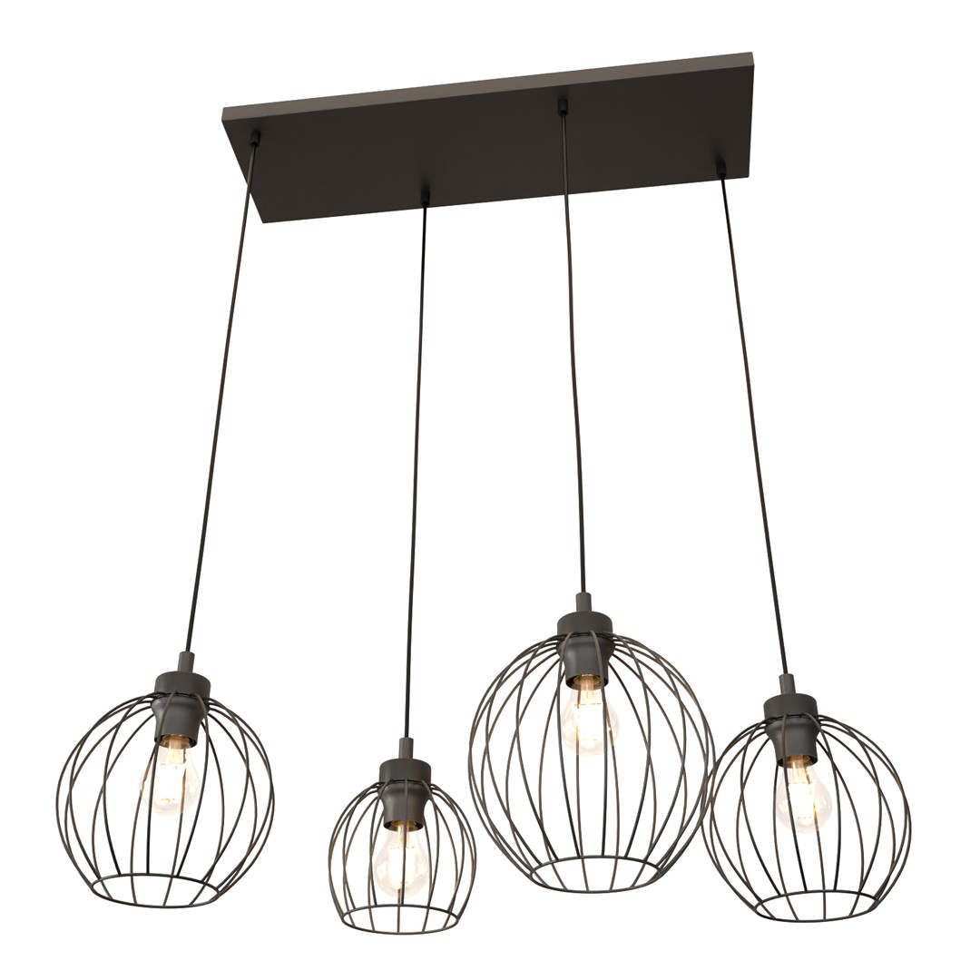 Emibig Visilica NANDO 230V 15W MAX LED E27 Čelik Crna