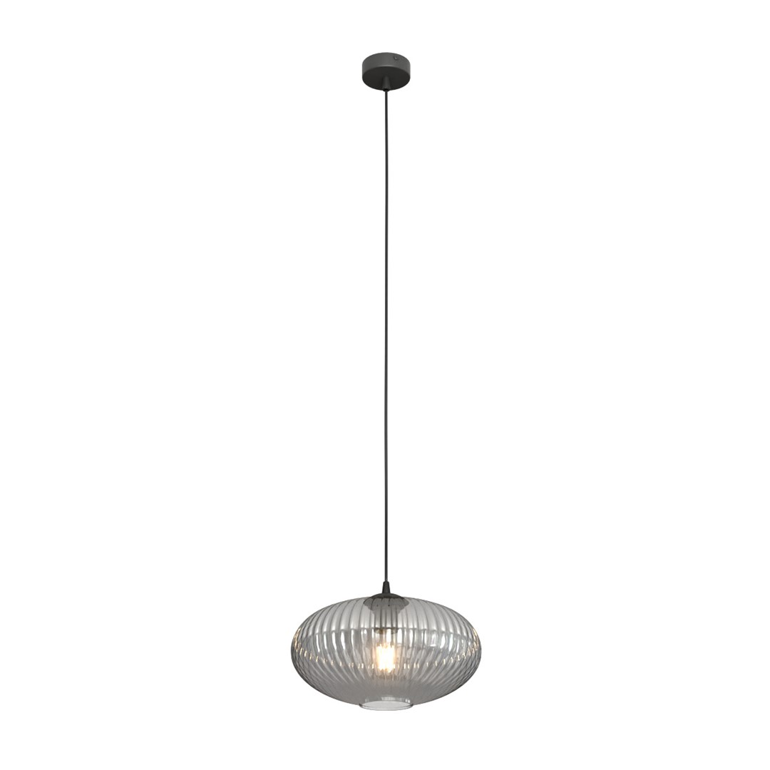 Emibig Visilica COCO 230 V 15W MAX LED E27 Čelik/ Staklo Crna