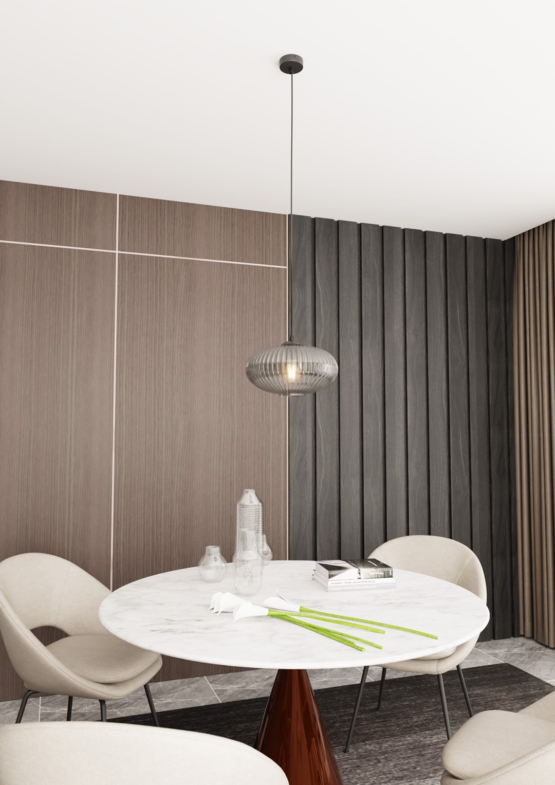 Emibig Visilica COCO 230 V 15W MAX LED E27 Čelik/ Staklo Crna