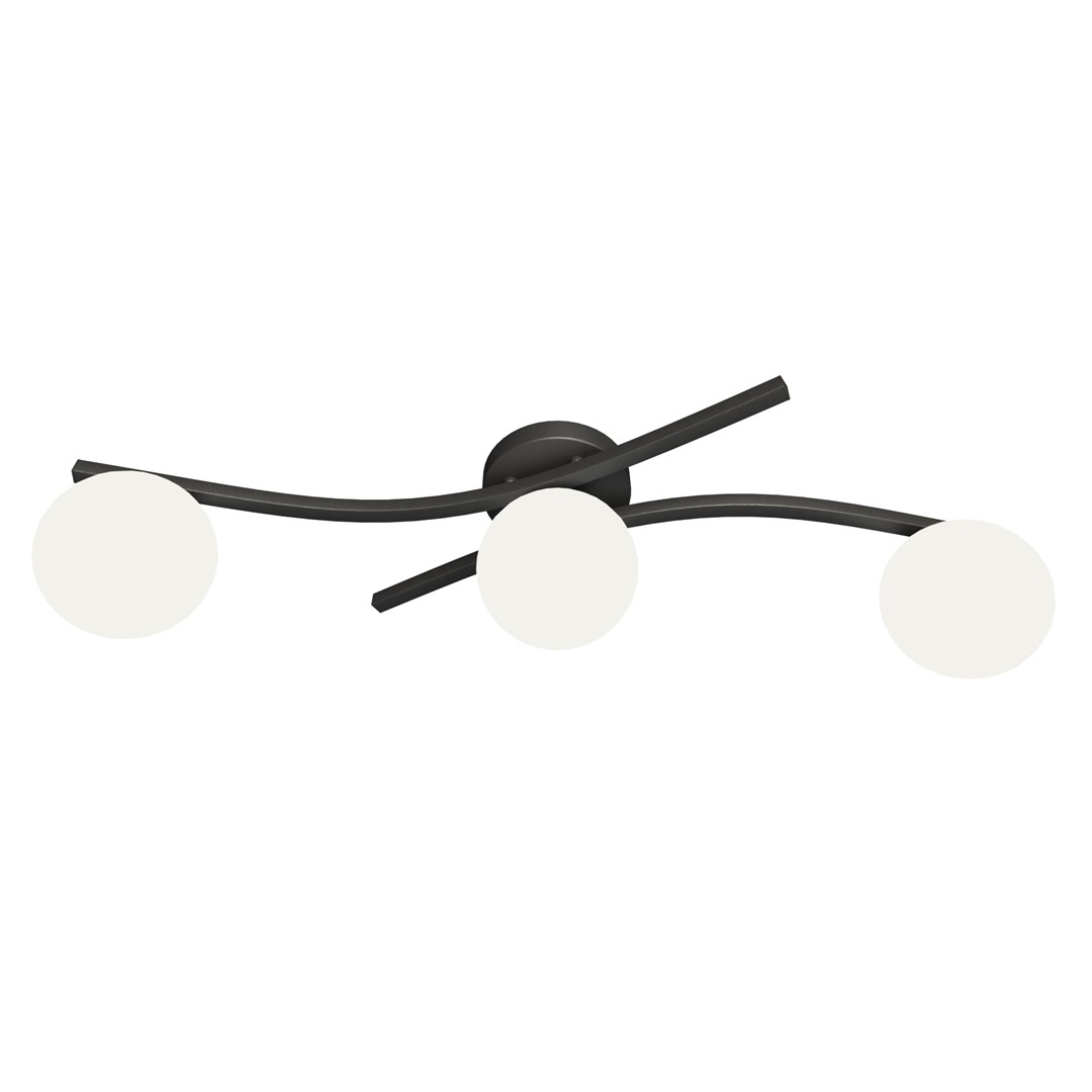 Emibig Stropna svjetiljka OPUS 230 V 10W MAX LED E14 Čelik/ Staklo Crna