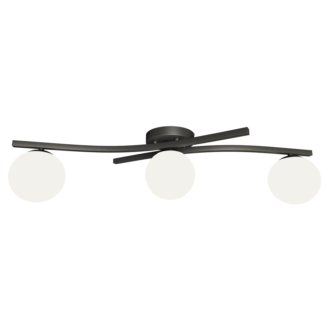 Emibig Stropna svjetiljka OPUS 230 V 10W MAX LED E14 Čelik/ Staklo Crna
