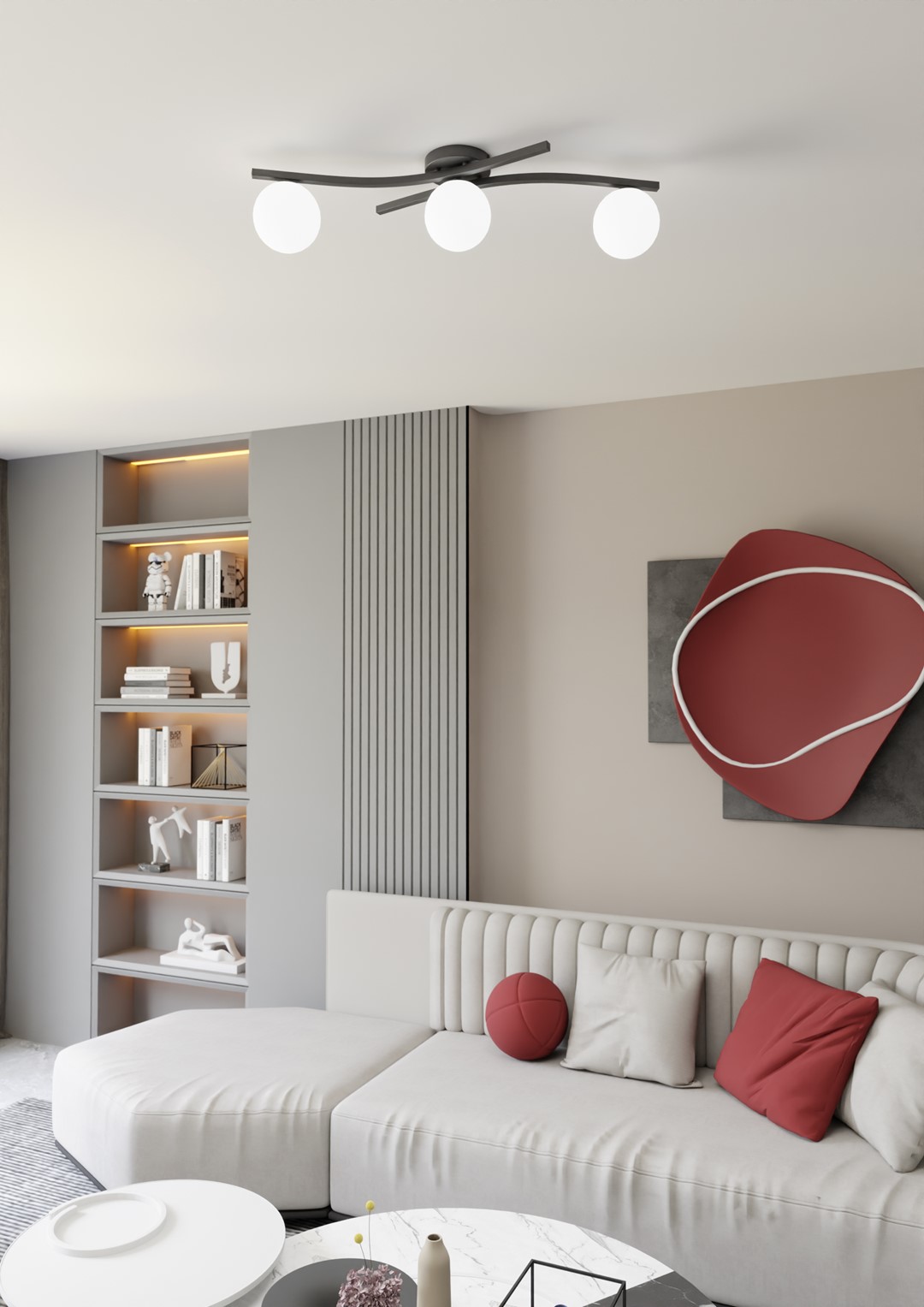 Emibig Stropna svjetiljka OPUS 230 V 10W MAX LED E14 Čelik/ Staklo Crna