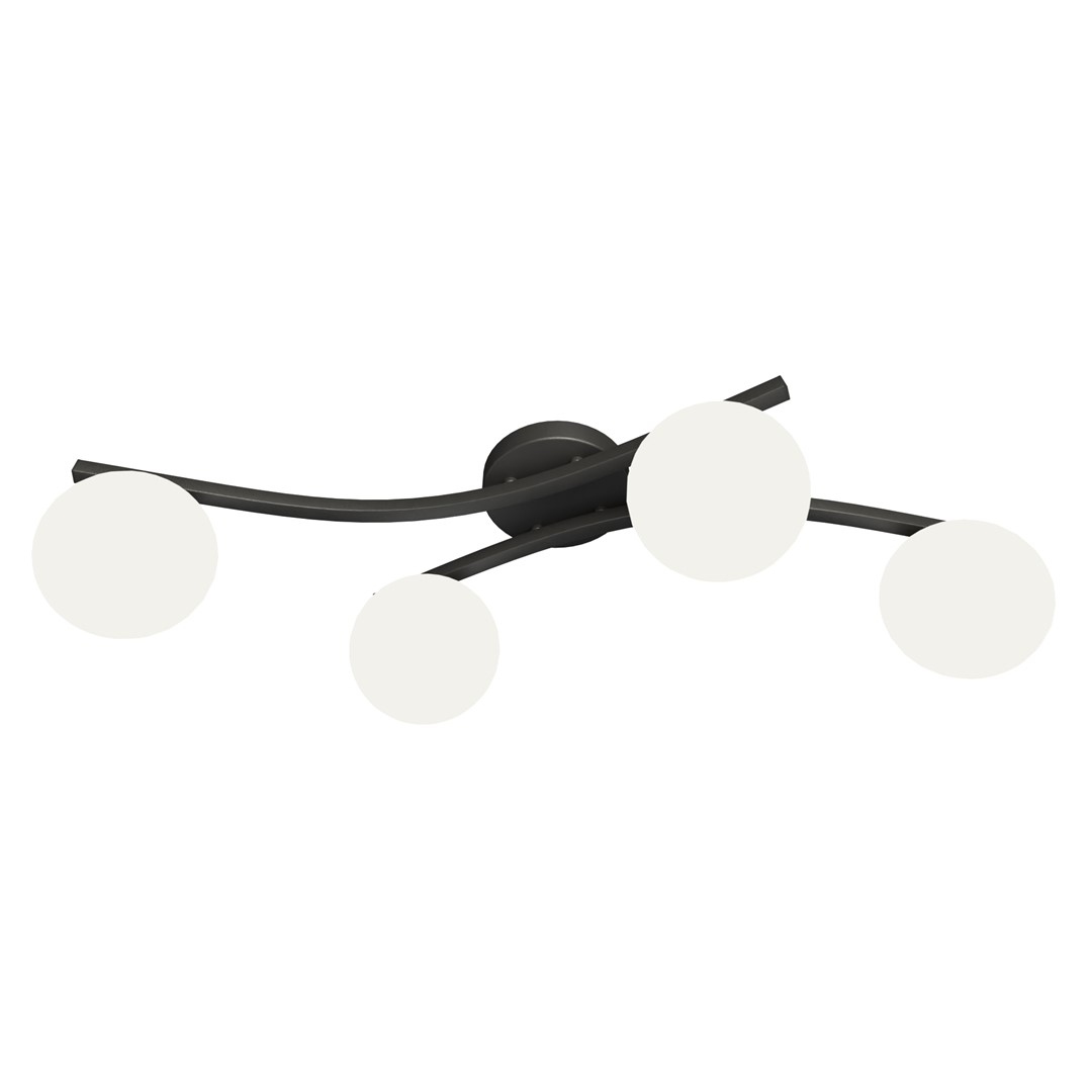 Emibig Stropna svjetiljka OPUS 230 V 10W MAX LED E14 Čelik/ Staklo Crna