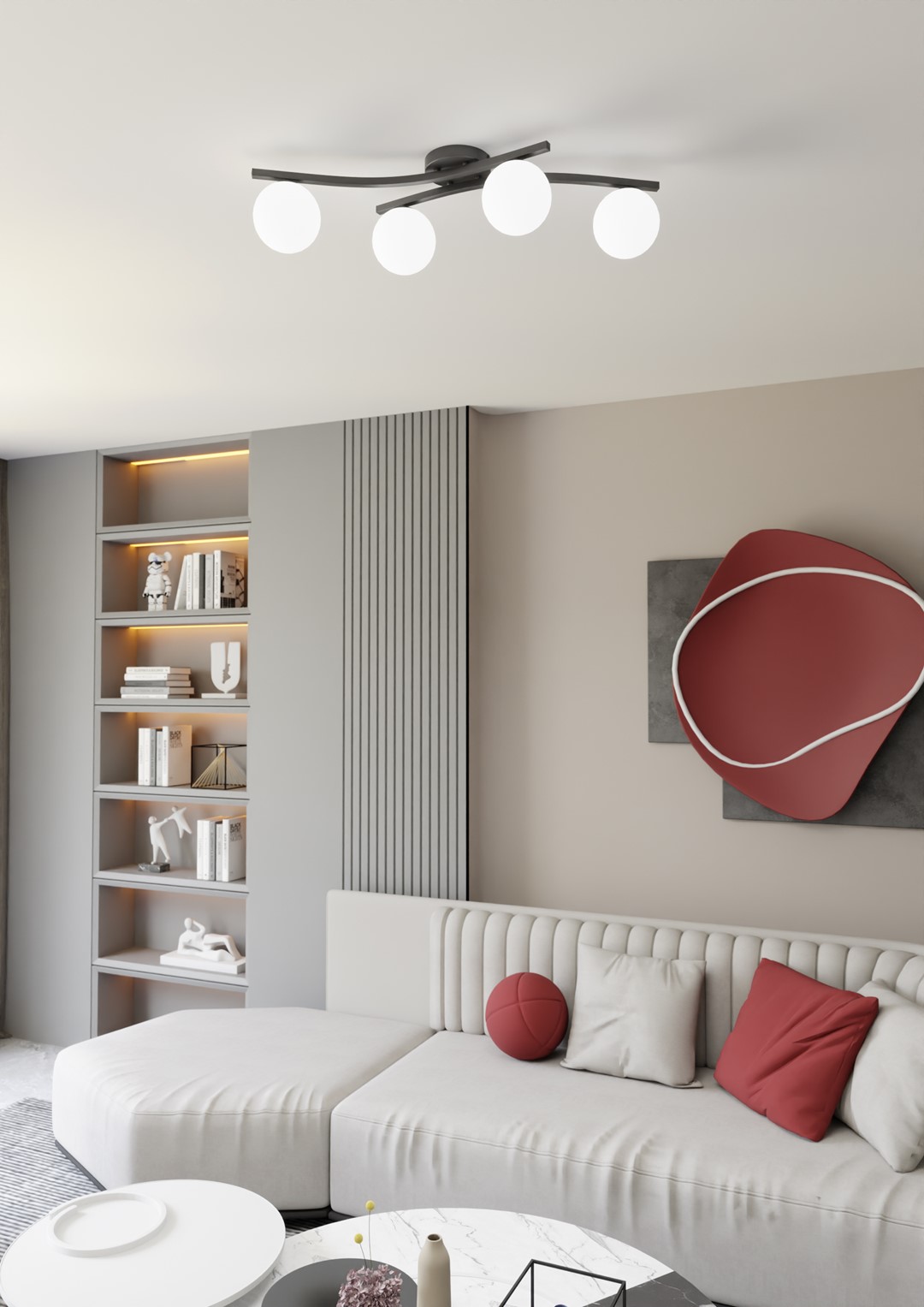 Emibig Stropna svjetiljka OPUS 230 V 10W MAX LED E14 Čelik/ Staklo Crna