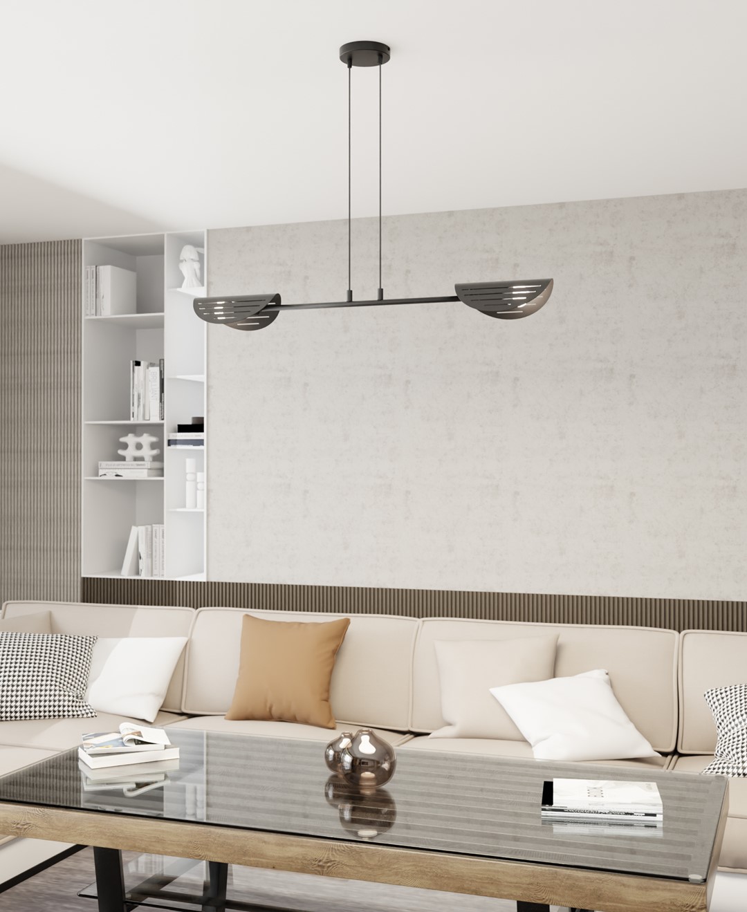 Emibig Visilica SABER 230 V 15W MAX LED E27 Čelik Crna