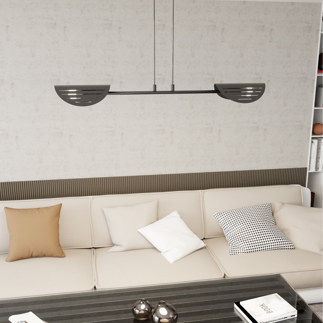 Emibig Visilica SABER 230 V 15W MAX LED E27 Čelik Crna