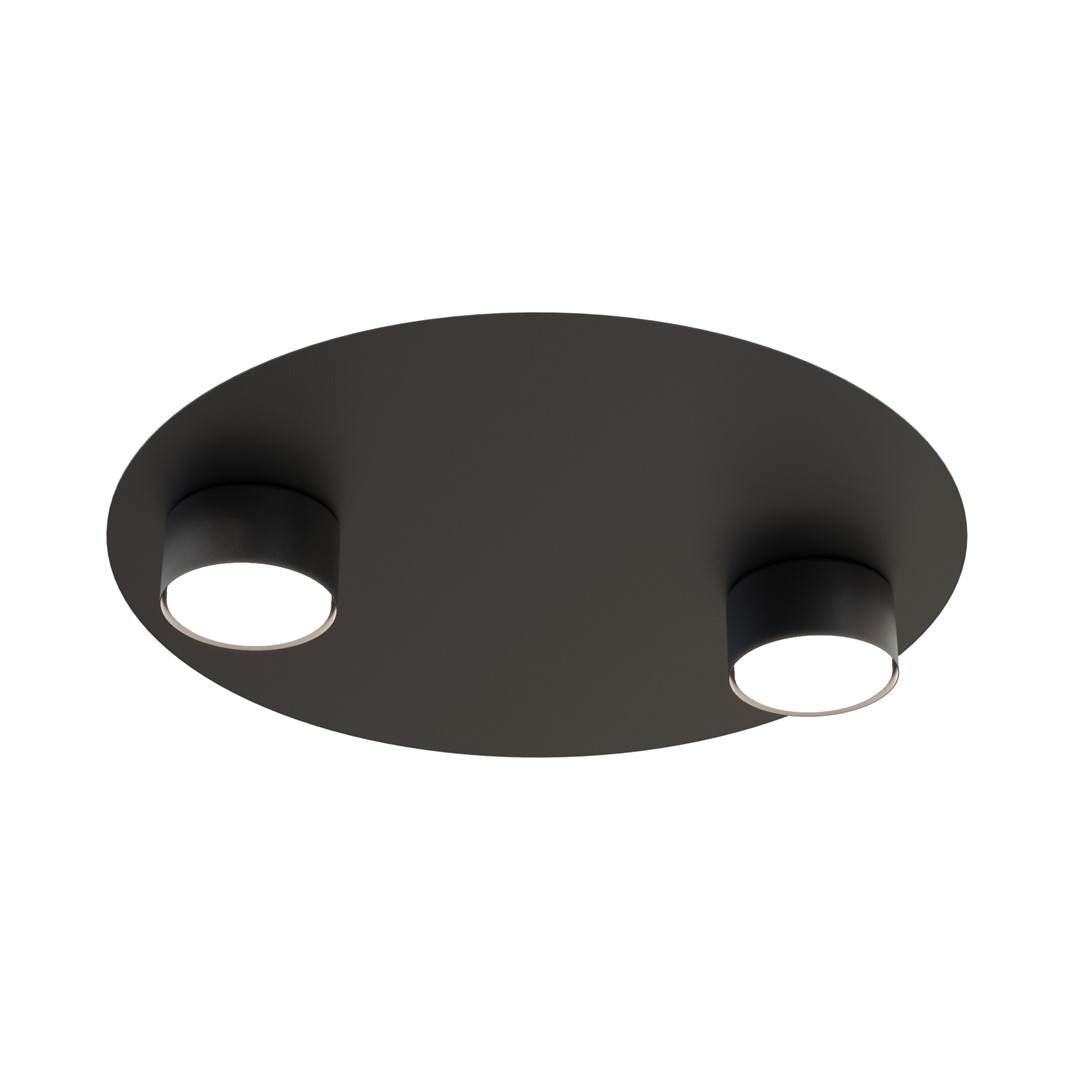 Emibig Stropna svjetiljka BOLX 230 V 12W MAX LED GX53 Čelik Crna