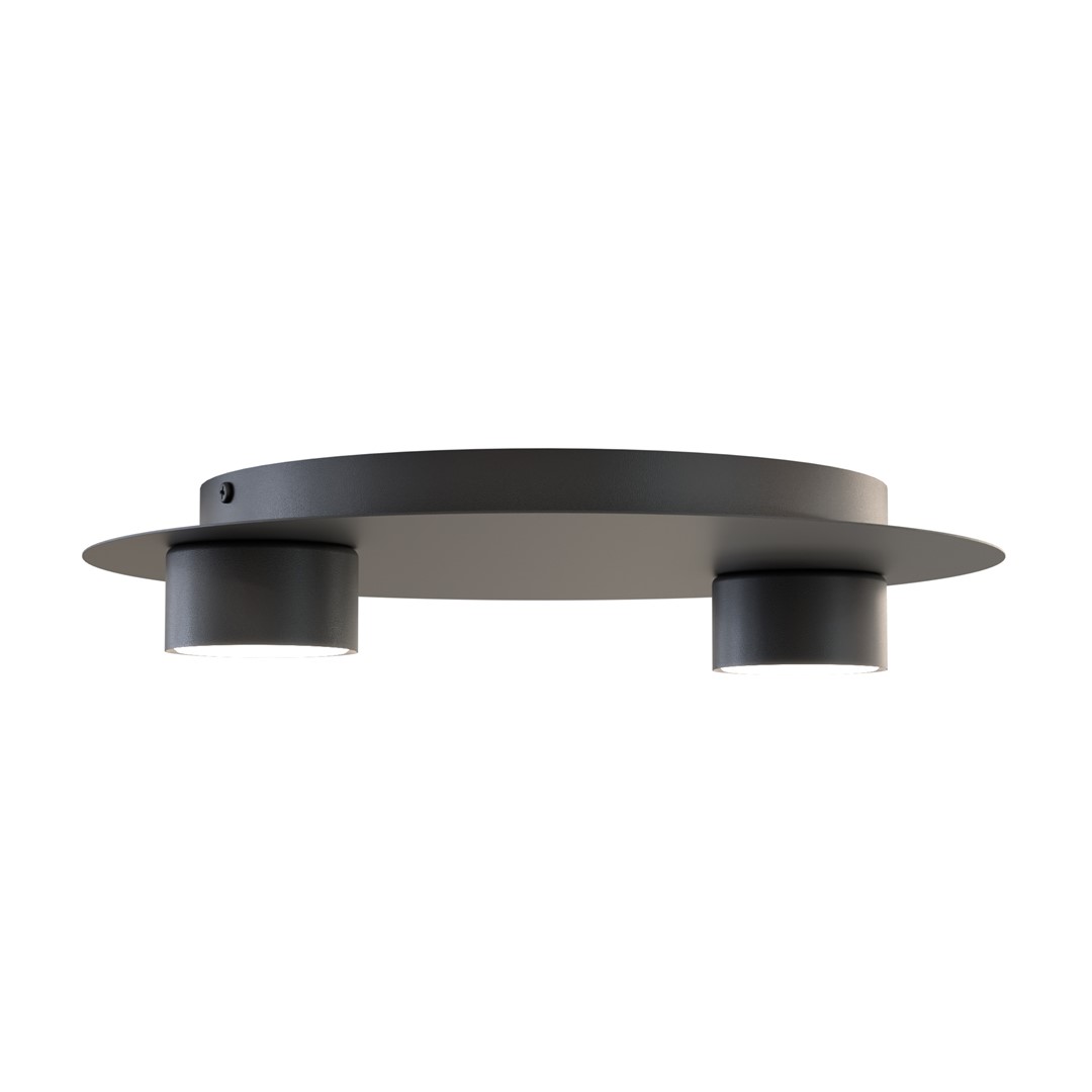 Emibig Stropna svjetiljka BOLX 230 V 12W MAX LED GX53 Čelik Crna