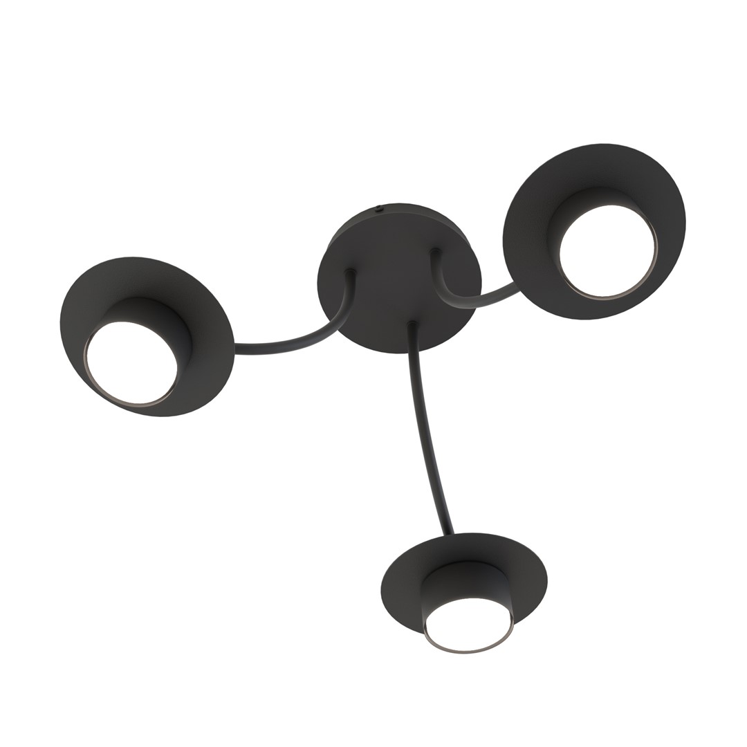 Emibig Stropna svjetiljka ENSO 230 V 12W MAX LED GX53 Čelik Crna