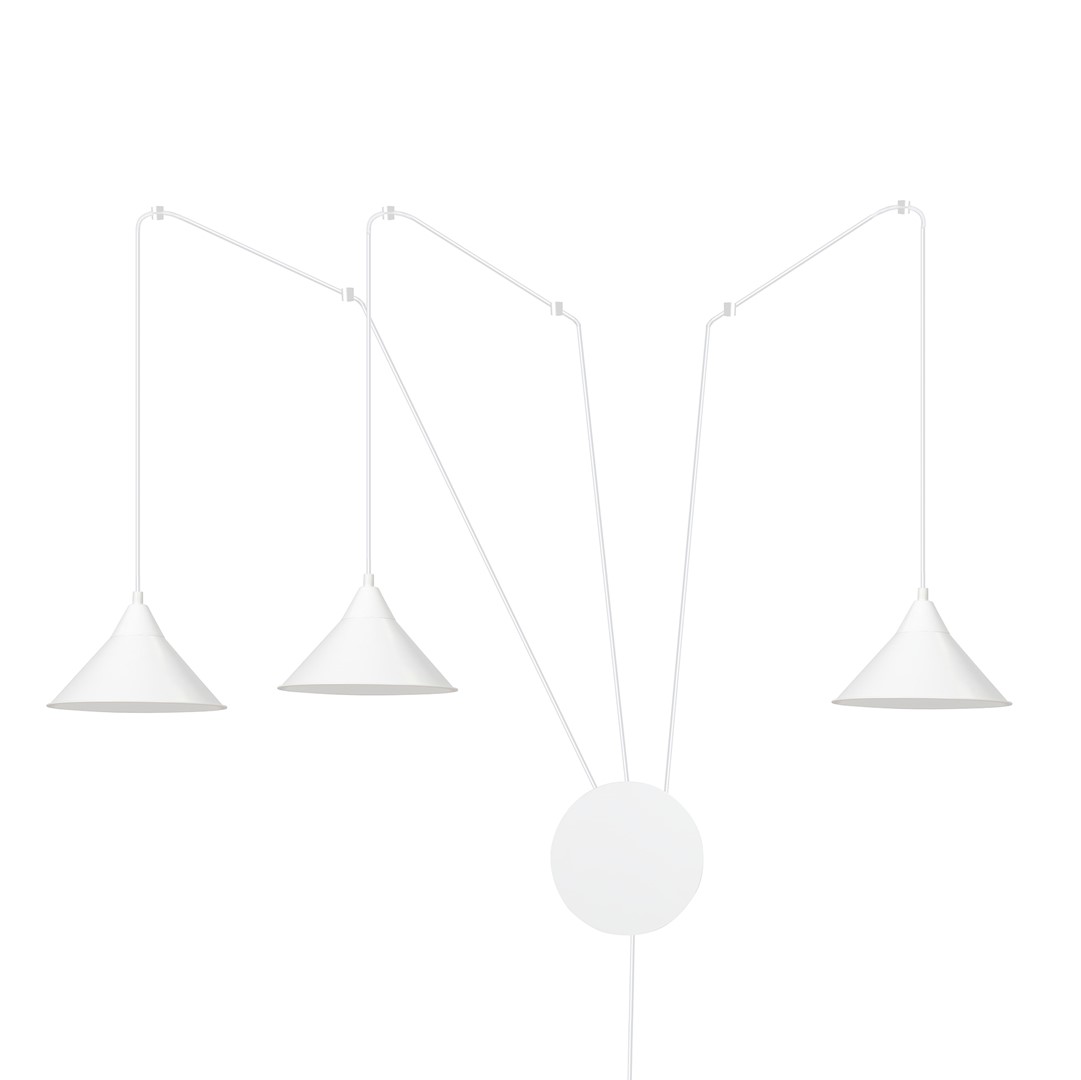 Emibig Visilica ABRAMO 230V 15W MAX LED E27 Čelik Bijela