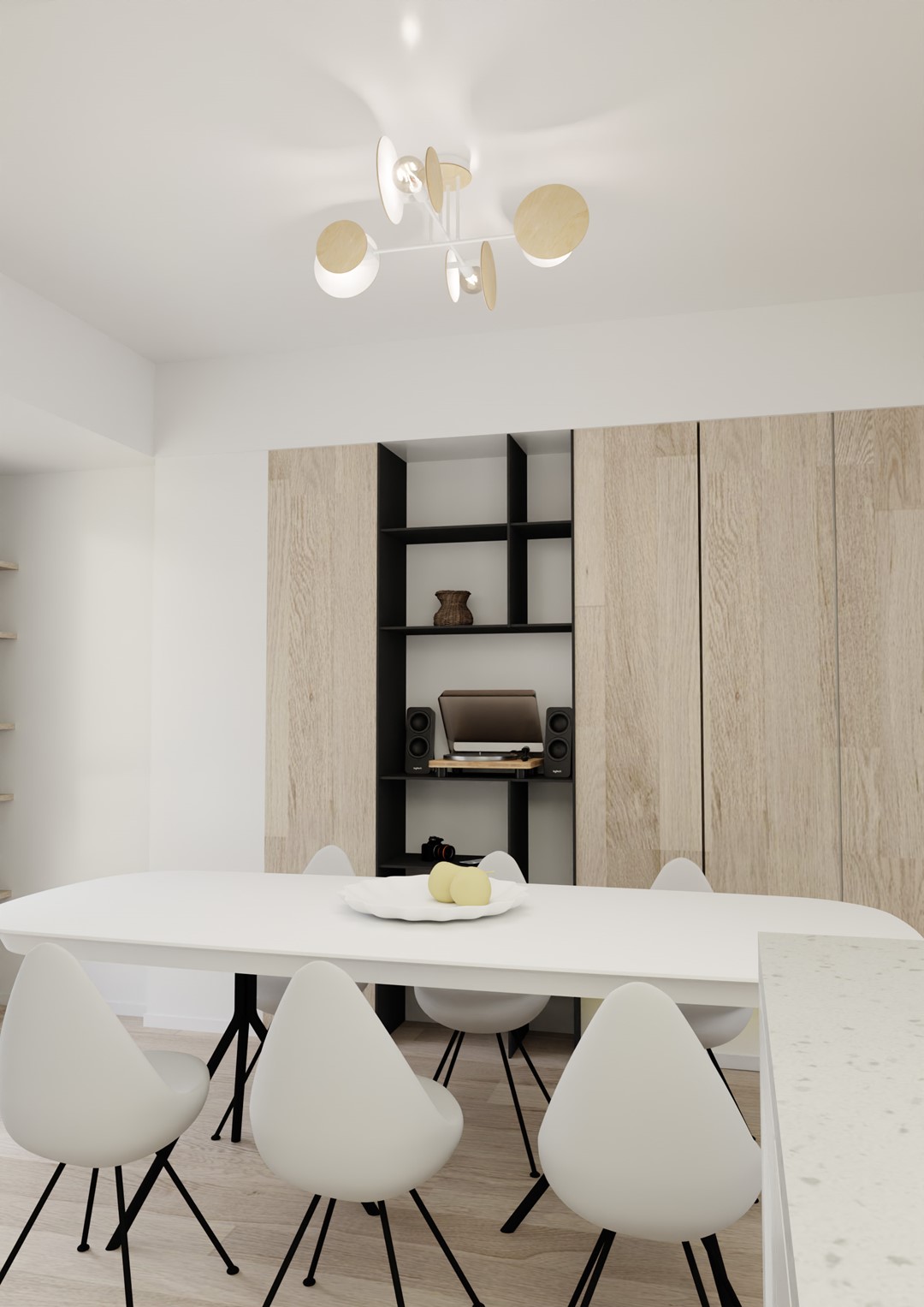 Emibig Stropna svjetiljka ZITA 230V 15W MAX LED E27 Čelik/ Drvo Bijela