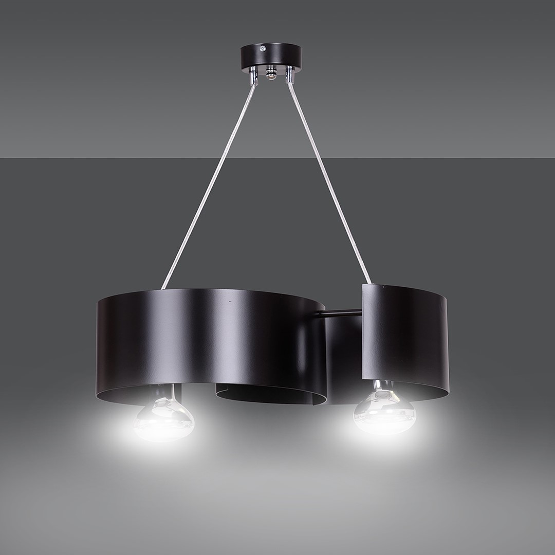 Emibig Visilica VIXON 230V 15W MAX LED E27 Čelik Crna