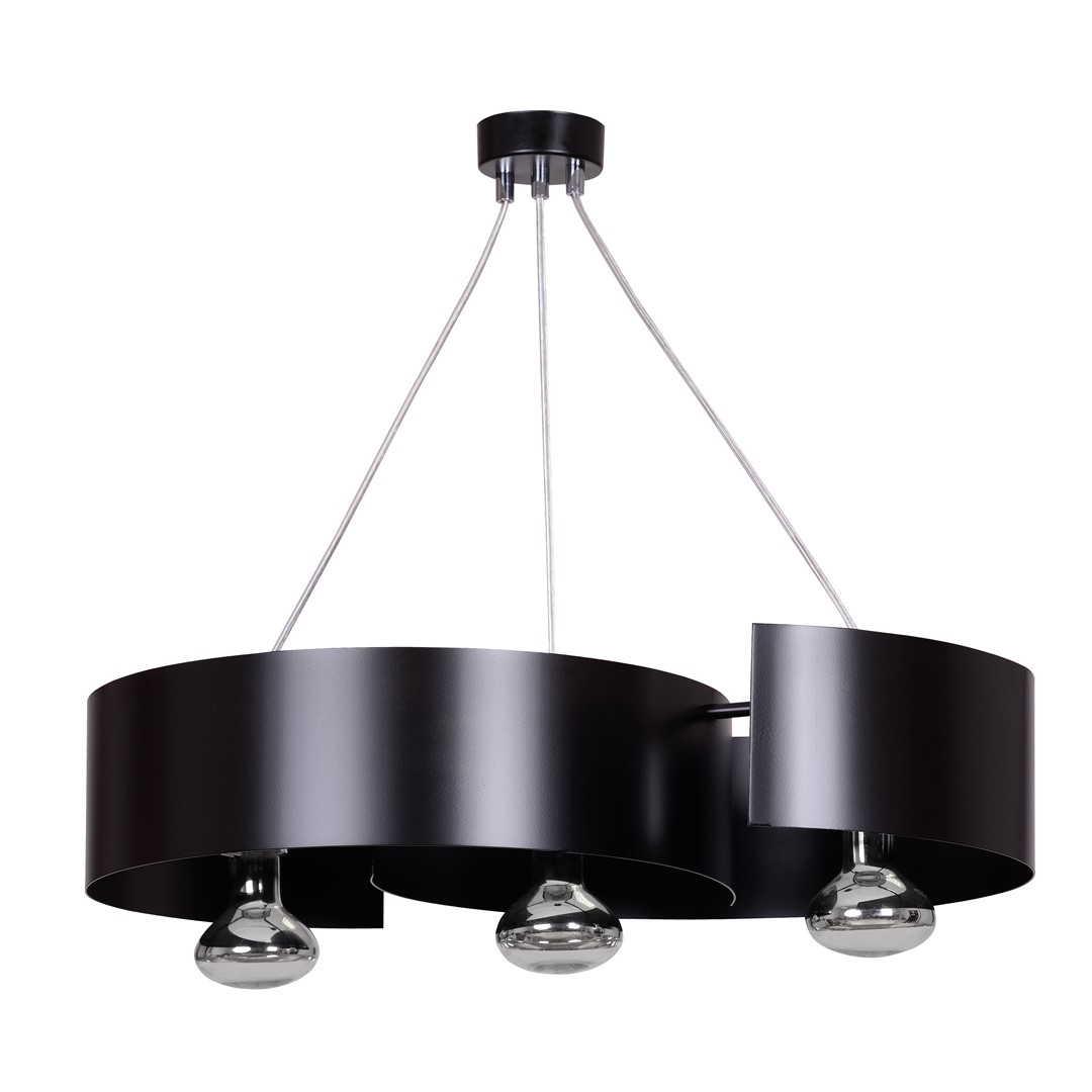 Emibig Visilica VIXON 230V 15W MAX LED E27 Čelik Crna