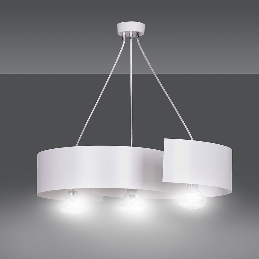 Emibig Visilica VIXON 230V 15W MAX LED E27 Čelik Bijela