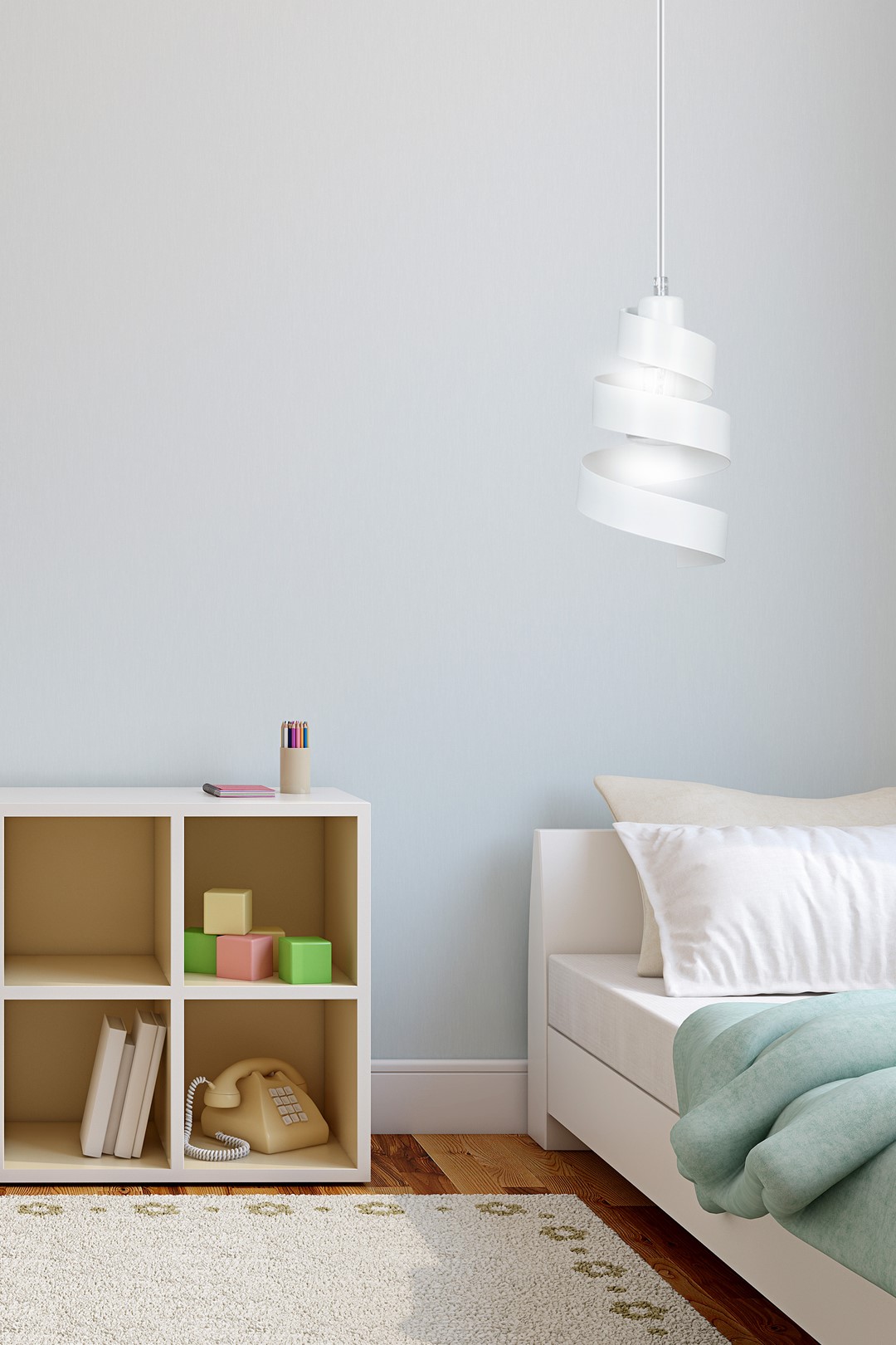 Emibig Visilica SAGA 230V 15W MAX LED E27 Čelik Bijela